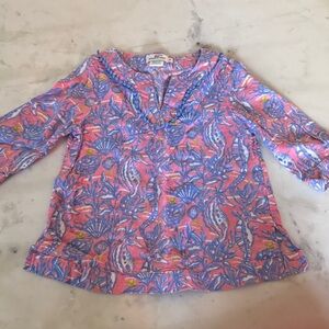 Vineyard Vines Pink and Blue Kids Blouse